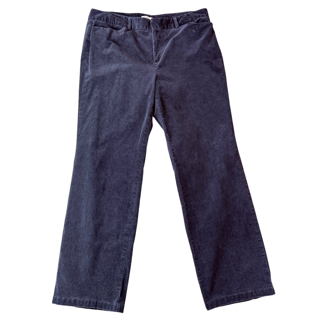 Dockers Metro Ideal Fit‎ Corduroy Pants Women's 16 Med Black Pockets Stretches